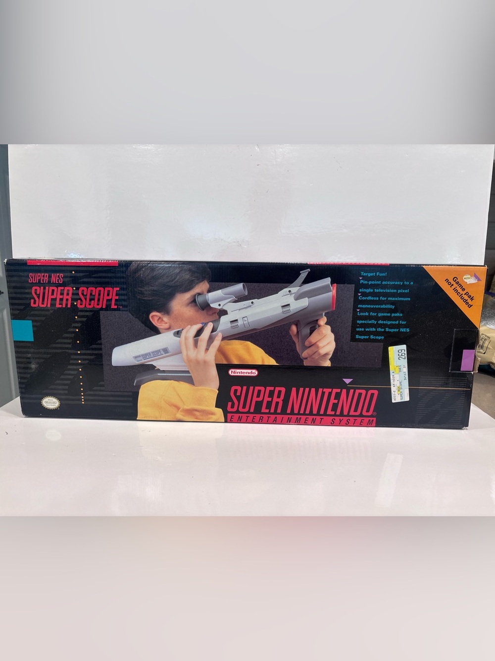 Nintendo SNES Super Scope Complete in Box CIB Receiver Manual Tested